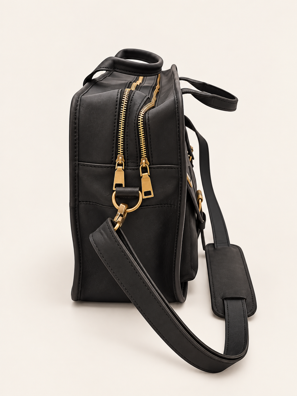 Agolla Executive Leather Laptop Bag – Black