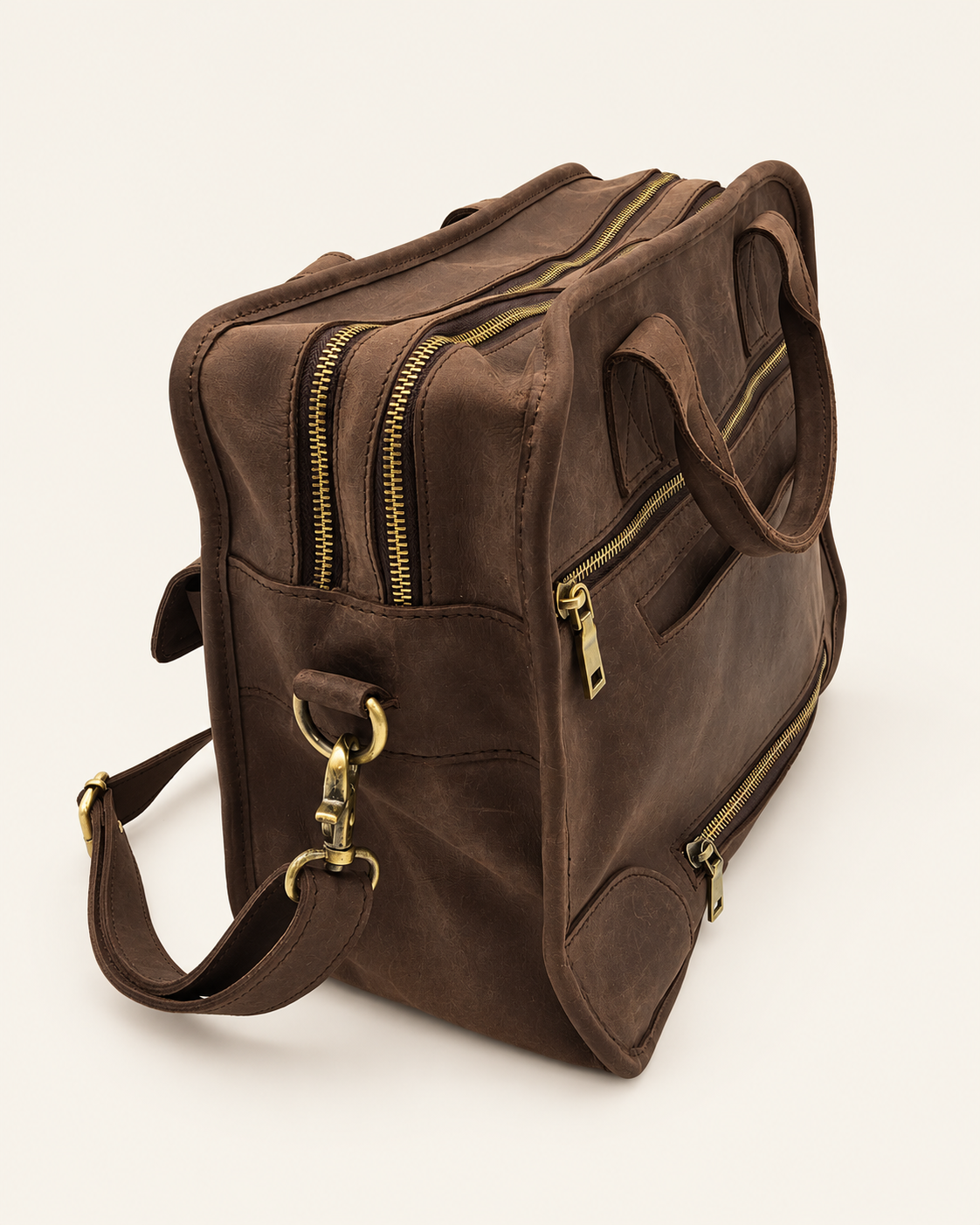 Agolla Executive Leather Laptop Bag – Dark Brown