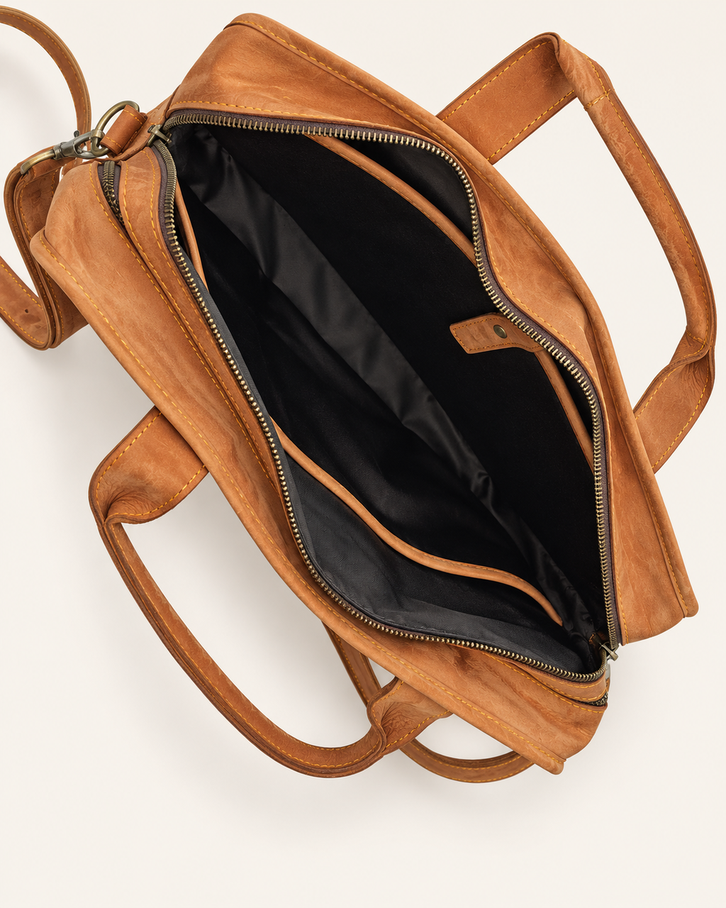 Agolla Executive Leather Laptop Bag – Warm Brown